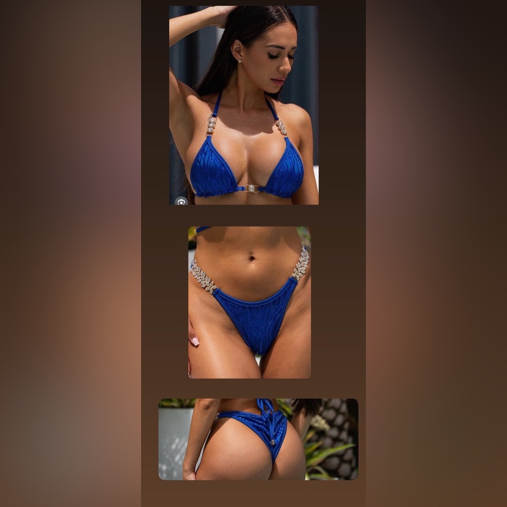 Elegant Blue Women's bikini crush xl top and bottom